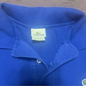 Lacoste V-Neck Jersey Shirt T-Shirt Regular Fit Pima Cotton Blue  6
